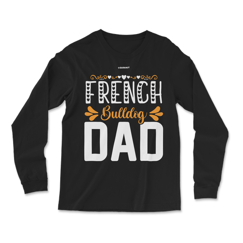 French Bulldog Dad Orange Long Sleeve Shirt