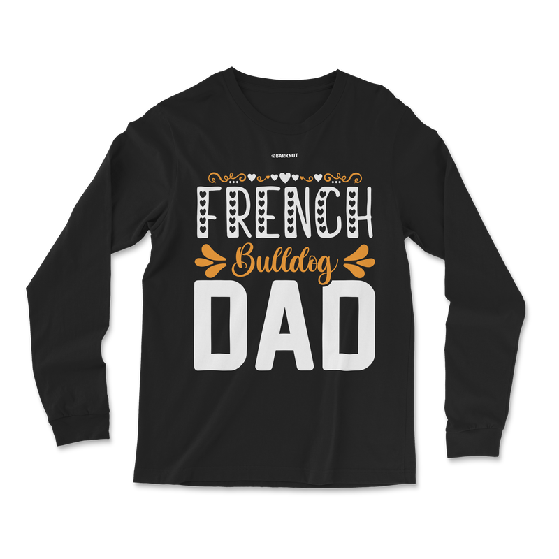 Load image into Gallery viewer, French Bulldog Dad Orange Long Sleeve Shirt
