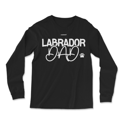 Labrador Dad Paw Print Long Sleeve Shirt