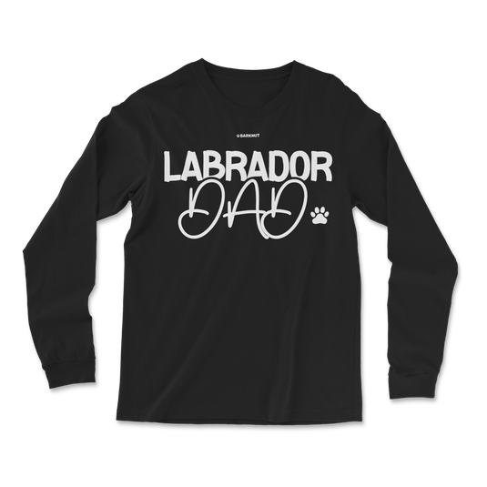 Labrador Dad Paw Print Long Sleeve Shirt