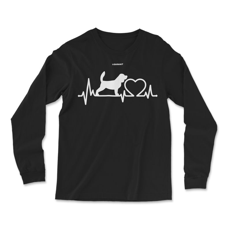 Load image into Gallery viewer, Dog Beagle Heartbeat Long Sleeve Shirt
