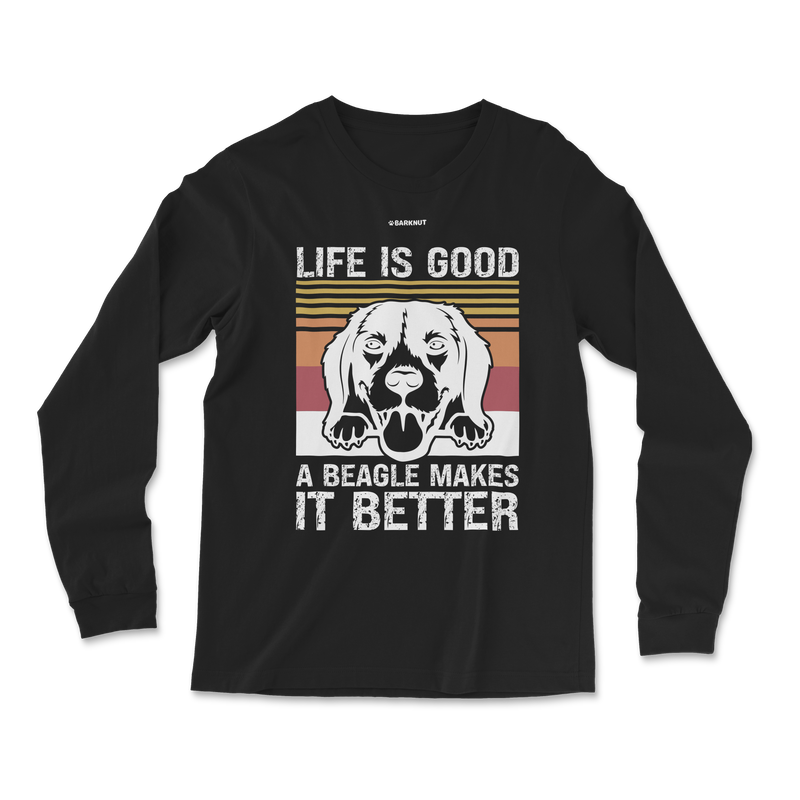 Load image into Gallery viewer, Life Is Good A Beagle Long Sleeve Shirt
