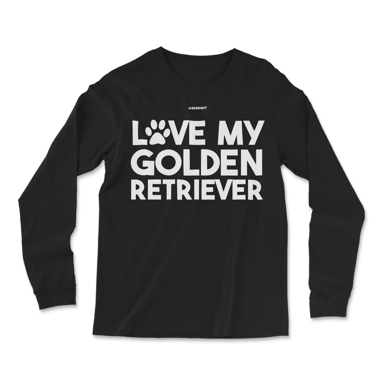 Load image into Gallery viewer, Love My Golden Retriever Paw Print Long Sleeve Shirt
