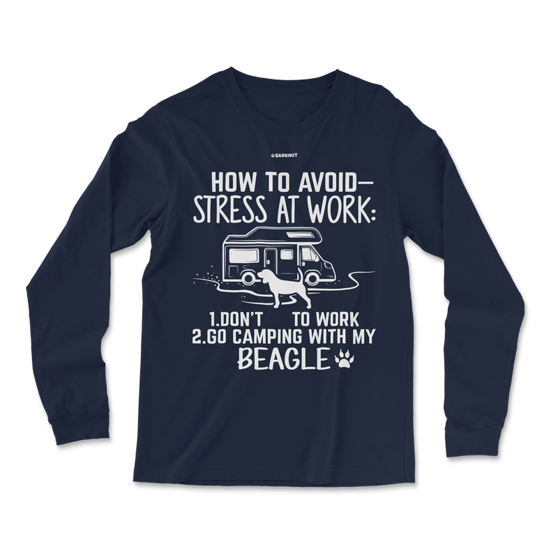 Load image into Gallery viewer, How To Avoid Stress At Work Beagle Long Sleeve Shirt
