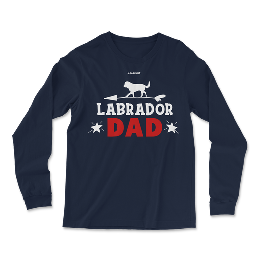 Labrador Dad Red Long Sleeve Shirt