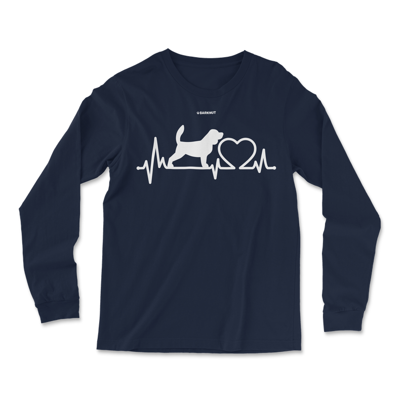 Load image into Gallery viewer, Dog Beagle Heartbeat Long Sleeve Shirt
