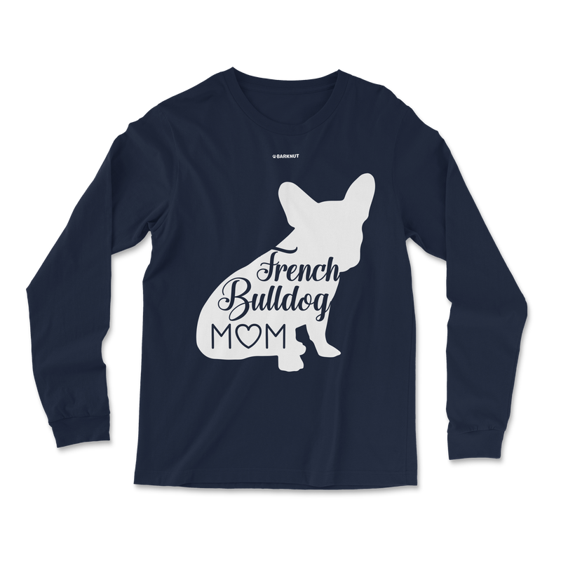 Load image into Gallery viewer, French Bulldog Mom Silhouette Long Sleeve Shirt
