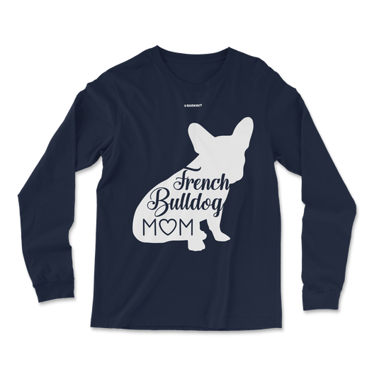 French Bulldog Mom Silhouette Long Sleeve Shirt