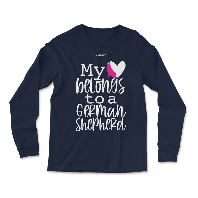 Load image into Gallery viewer, My Heart Belongs to A German Shepherd Long Sleeve Shirt
