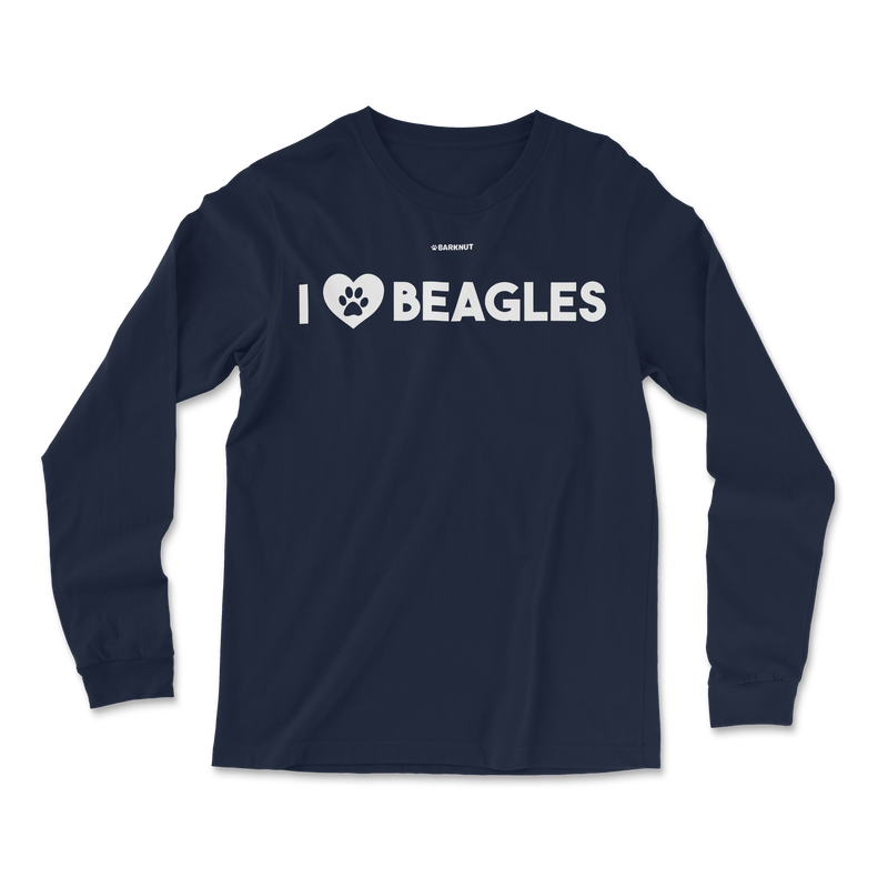 Load image into Gallery viewer, I love Beagles Long Sleeve Shirt
