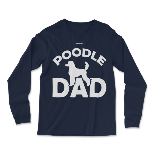 Poodle Dad Silhouette Long Sleeve Shirt