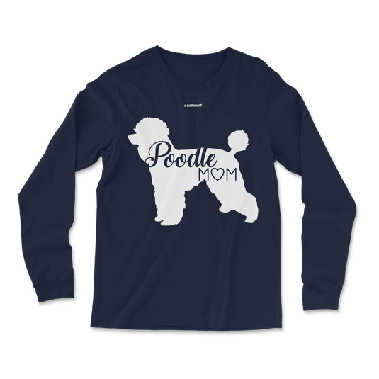 Poodle Mom Silhouette Long Sleeve Shirt