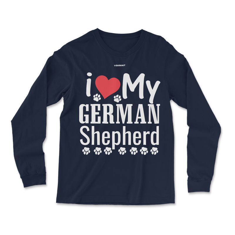 Load image into Gallery viewer, I Love My German Shepherd Long Sleeve Shirt
