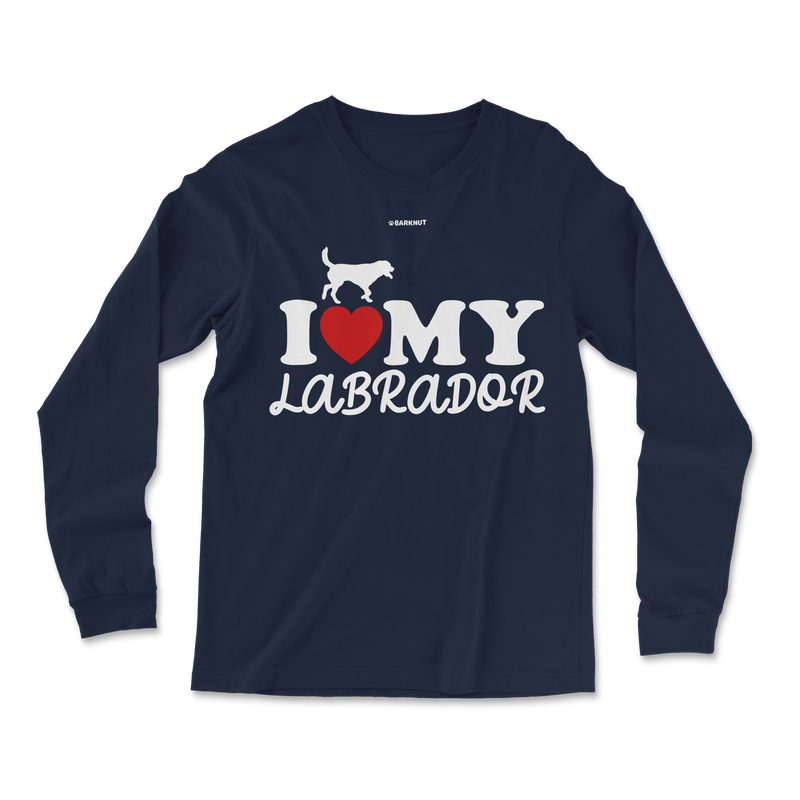 Load image into Gallery viewer, I Heart My Labrador Long Sleeve Shirt
