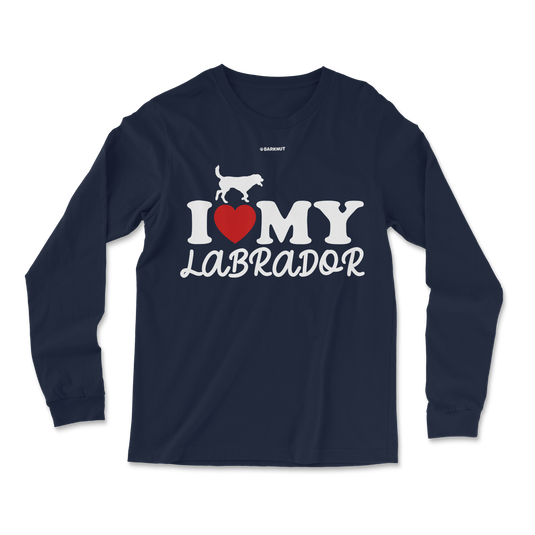 I Heart My Labrador Long Sleeve Shirt