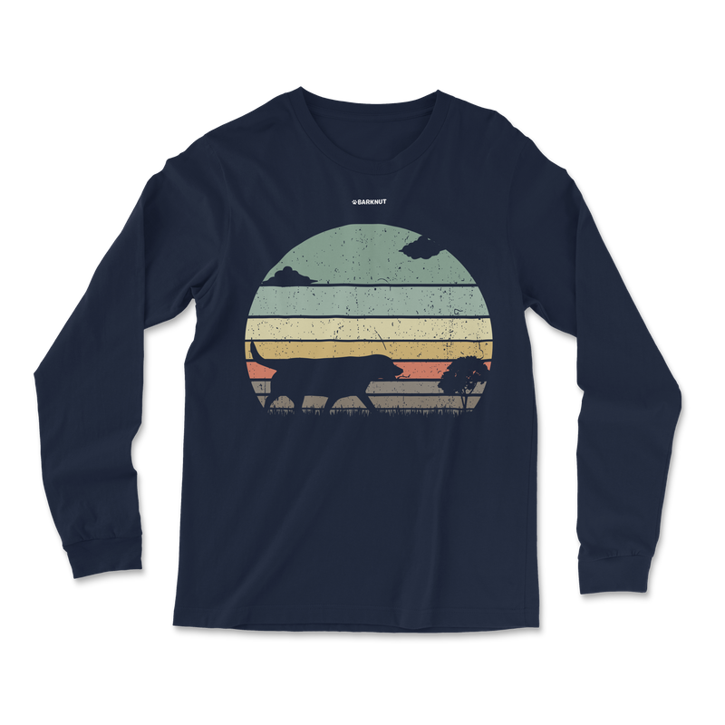 Load image into Gallery viewer, Labrador Retriever Retro Sunset Long Sleeve Shirt
