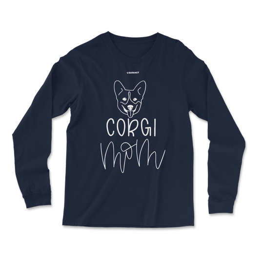 Dog Corgi Mom Long Sleeve Shirt