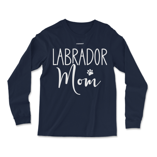 Labrador Mom Paw Print Long Sleeve Shirt