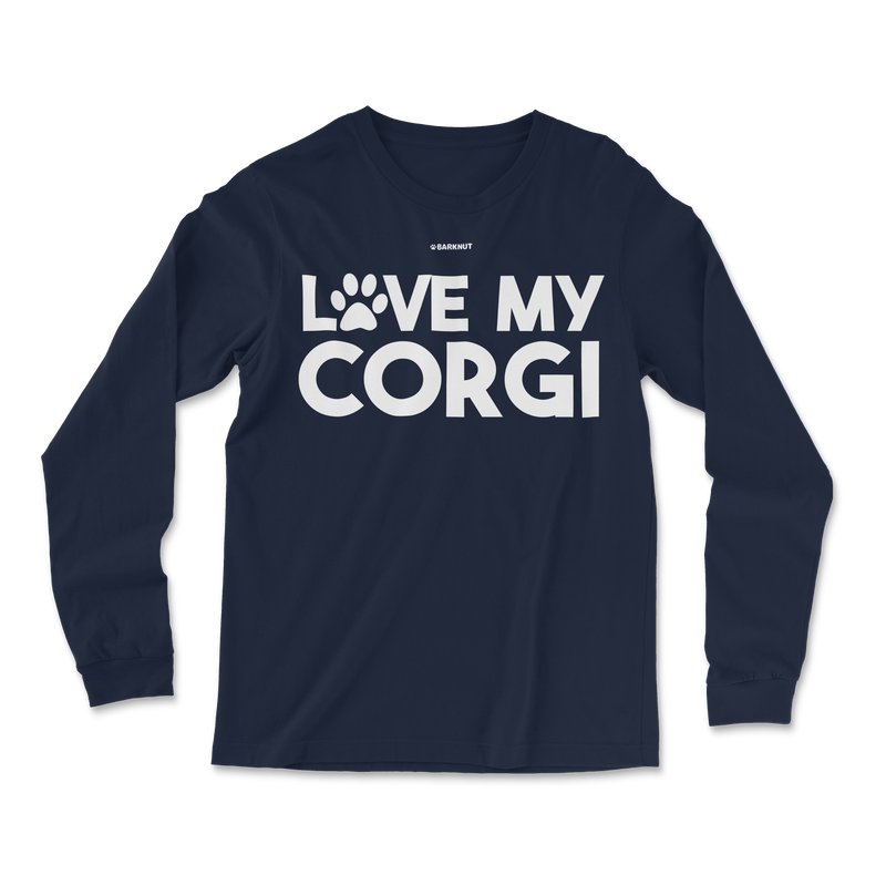 Load image into Gallery viewer, Love My Corgi Paw Long Sleeve Shirt
