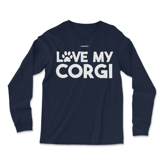 Love My Corgi Paw Long Sleeve Shirt