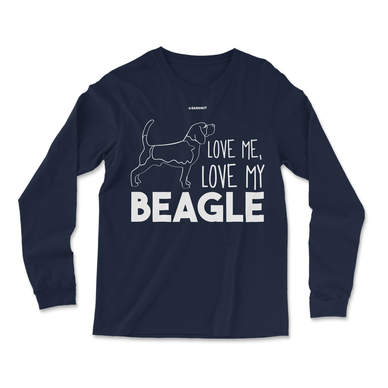 Load image into Gallery viewer, Love Me Love My Beagle Long Sleeve Shirt
