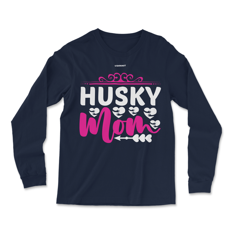 Load image into Gallery viewer, Husky Pink Mom Long Sleeve Shirt
