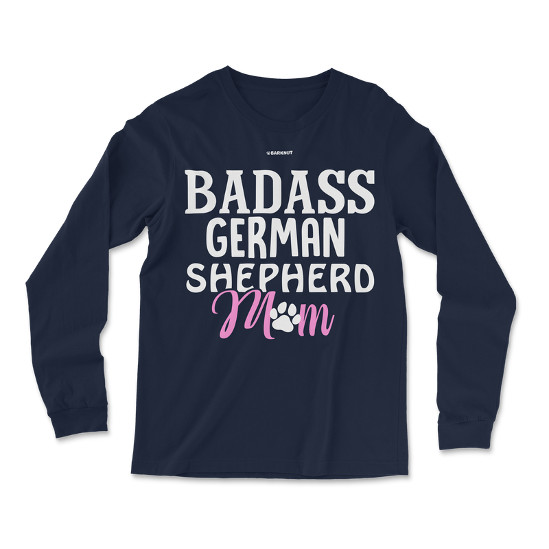 Load image into Gallery viewer, Badass German Shepherd Mom Long Sleeve Shirt
