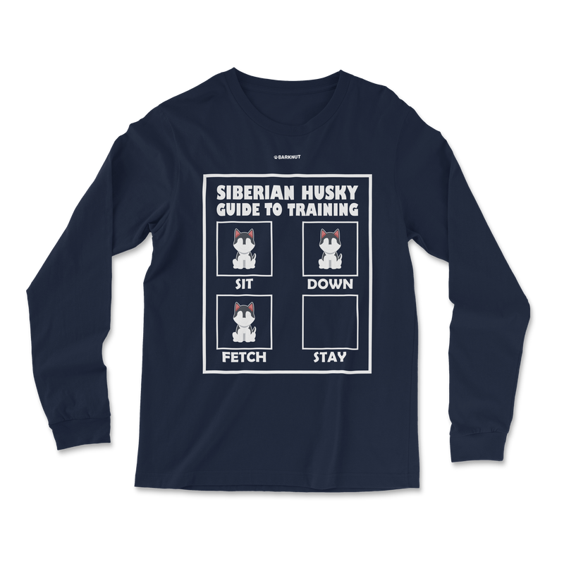 Load image into Gallery viewer, Siberian Husky Guide To Training Long Sleeve Shirt
