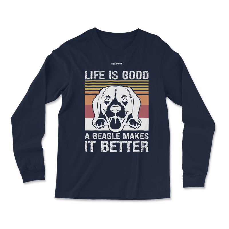 Load image into Gallery viewer, Life Is Good A Beagle Long Sleeve Shirt
