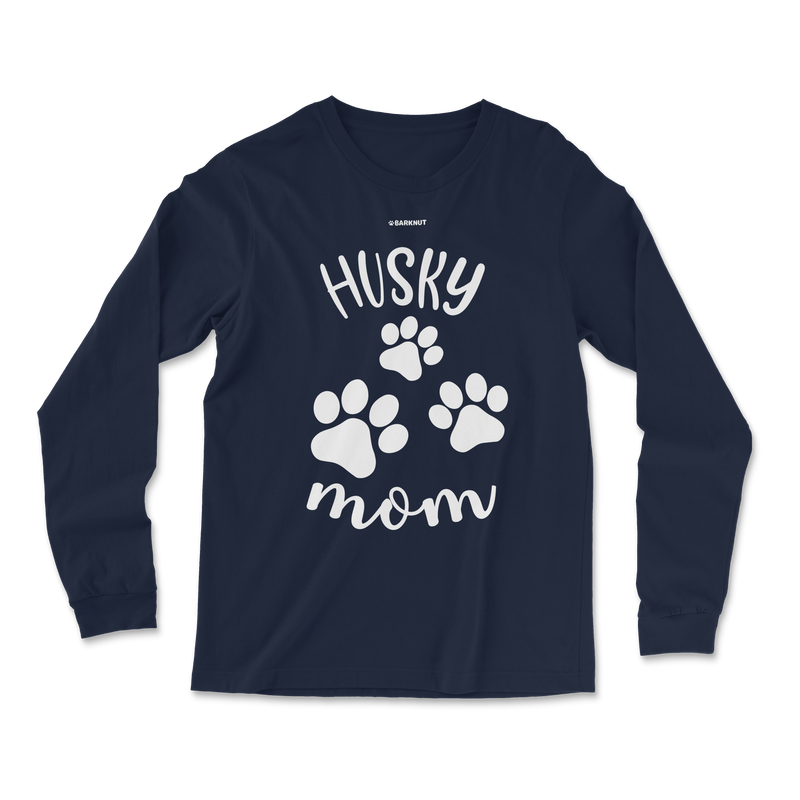 Load image into Gallery viewer, Husky Mom Silhouette Paws Long Sleeve Shirt
