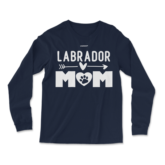 Labrador Mom Heart Long Sleeve Shirt