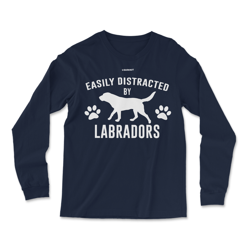 Load image into Gallery viewer, Easily Distracted By Labradors Long Sleeve Shirt
