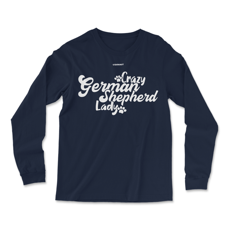 Load image into Gallery viewer, Crazy German Shepherd Lady Long Sleeve Shirt
