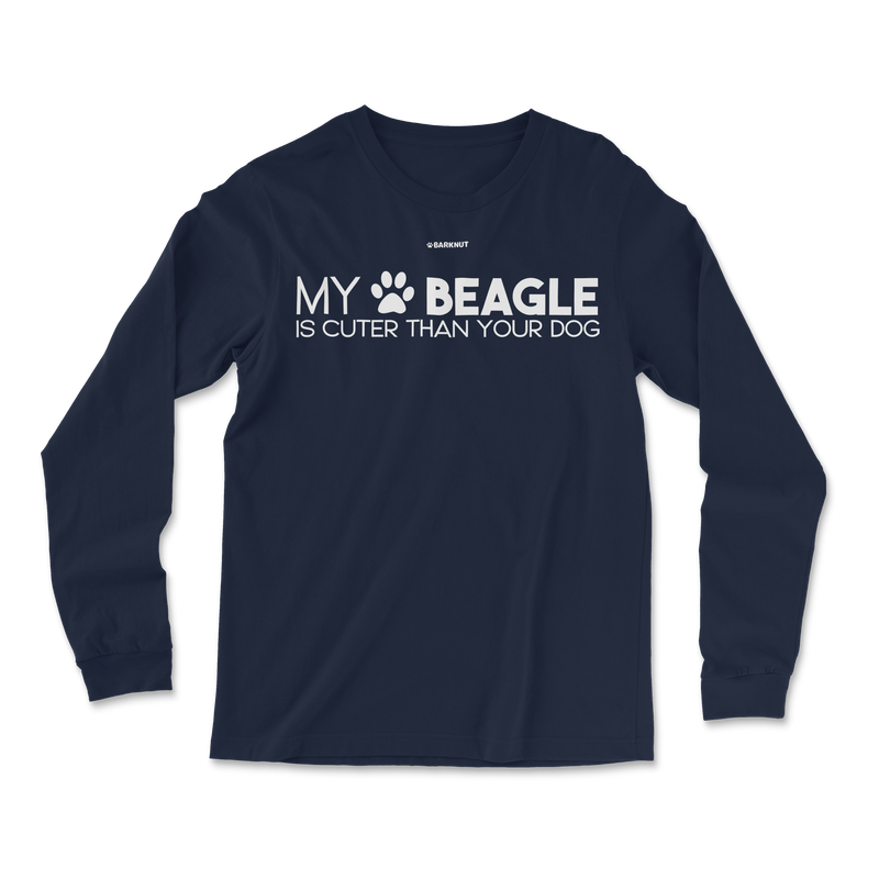 Load image into Gallery viewer, My Beagle Is Cuter Than Your Dog Long Sleeve Shirt
