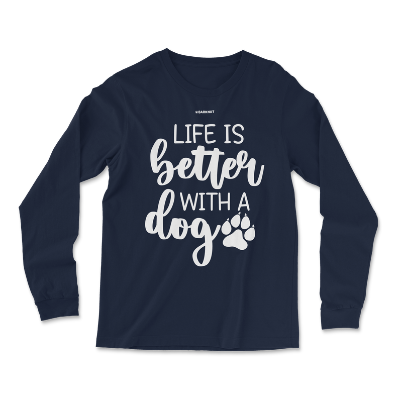 Load image into Gallery viewer, Life Is Better With A Dog Icon Long Sleeve Shirt
