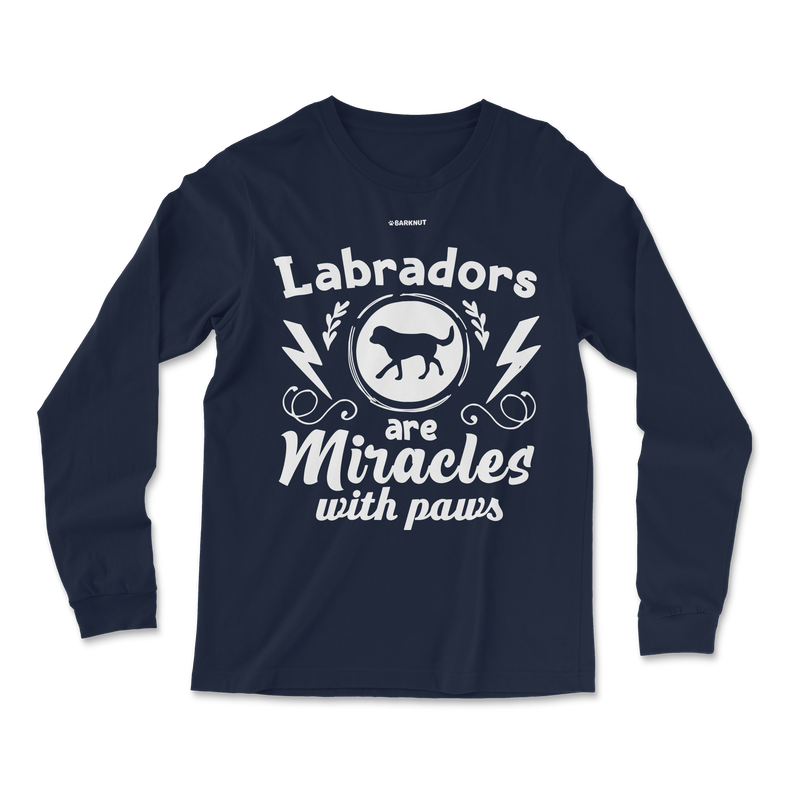 Load image into Gallery viewer, Labradors Are Miracles With Paws Long Sleeve Shirt
