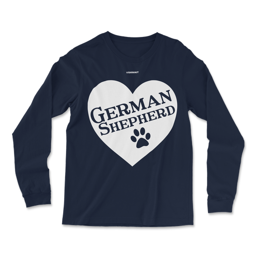 German Shepherd Heart Long Sleeve Shirt