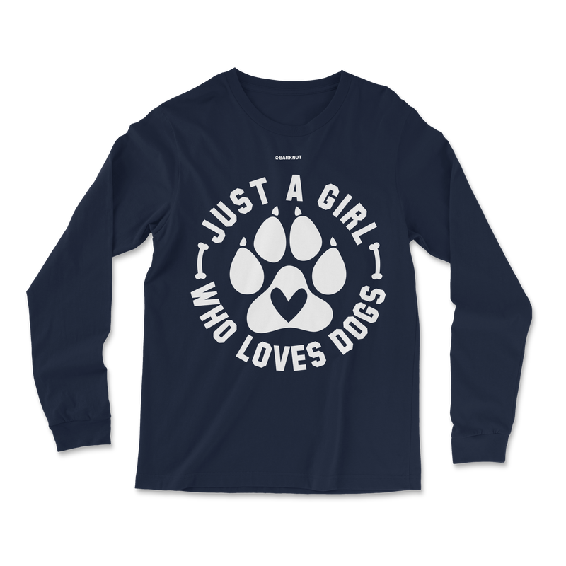 Load image into Gallery viewer, Just A Girl Who Loves Dogs Long Sleeve Shirt
