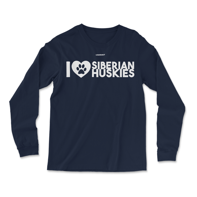 Load image into Gallery viewer, I Heart Siberian Huskies Long Sleeve Shirt
