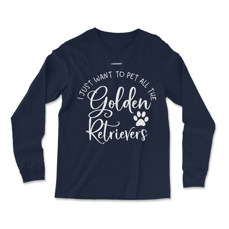 Load image into Gallery viewer, I Just Want To Pet All The Golden Retrievers Long Sleeve Shirt
