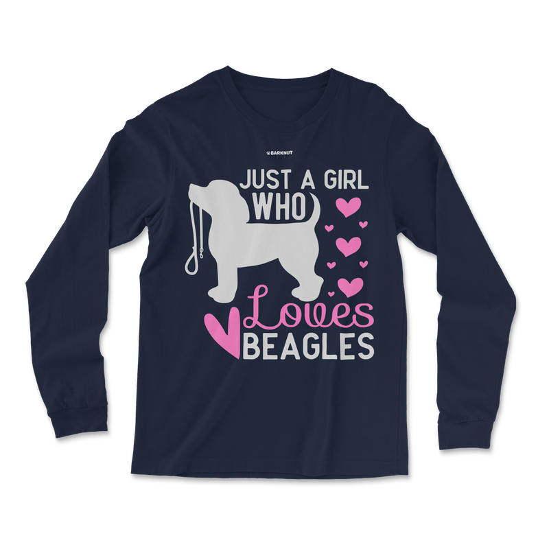 Load image into Gallery viewer, Just A Girl Who Loves Beagles Long Sleeve Shirt
