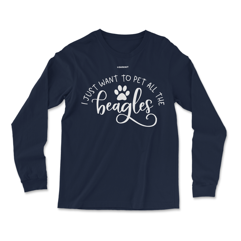 Load image into Gallery viewer, I Just Want To Pet All The Beagles Long Sleeve Shirt
