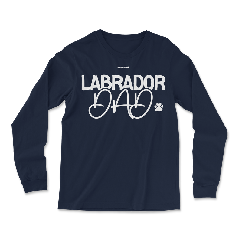 Load image into Gallery viewer, Labrador Dad Paw Print Long Sleeve Shirt
