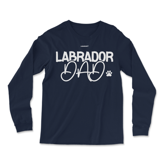 Labrador Dad Paw Print Long Sleeve Shirt