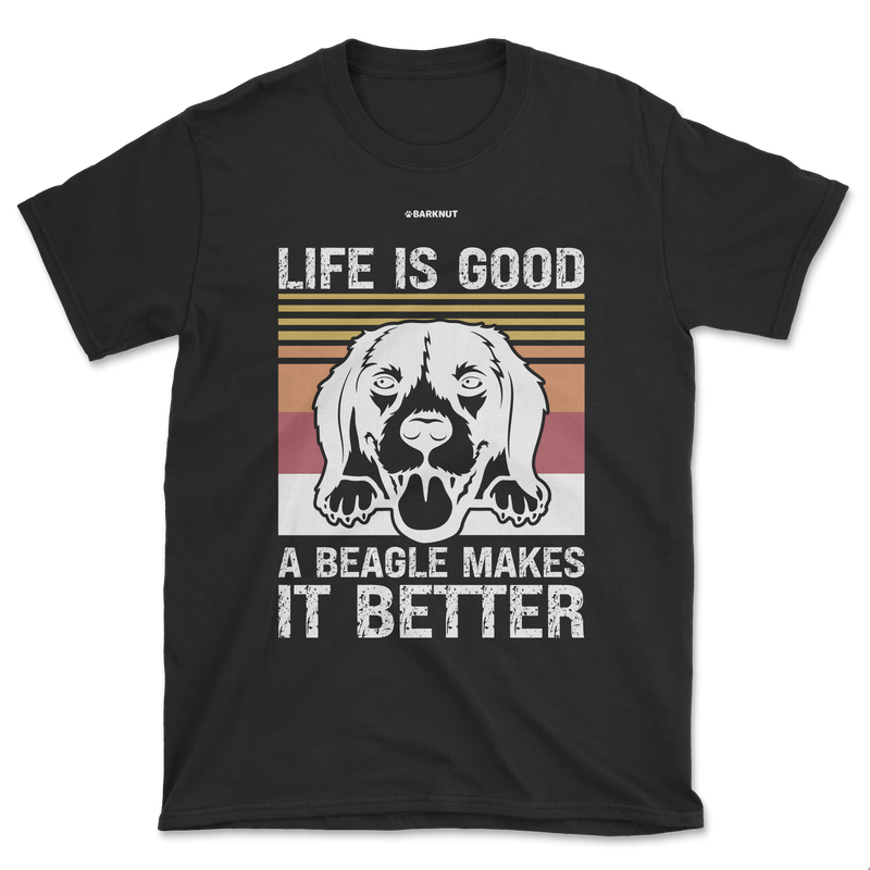 Load image into Gallery viewer, Life Is Good A Beagle Shirt (Men&#39;s/Unisex)
