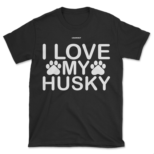 I Love My Husky Paw Print Shirt (Men's/Unisex)