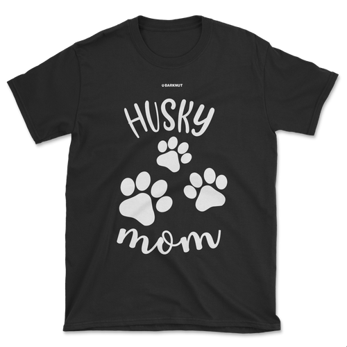 Husky Mom Silhouette Paws Shirt (Men's/Unisex)