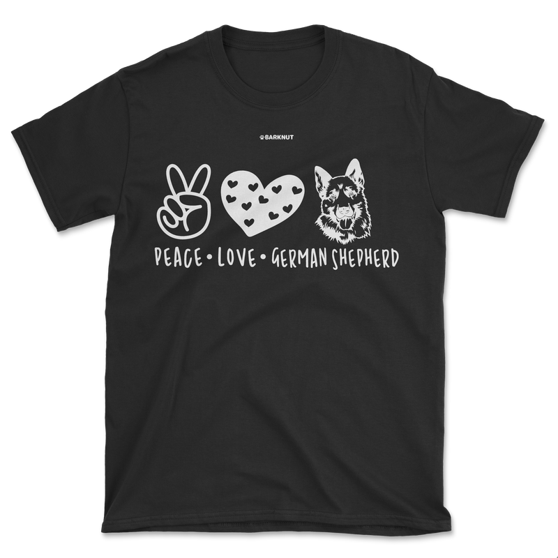 Load image into Gallery viewer, Peace Love German Shepherd Shirt (Men&#39;s/Unisex)
