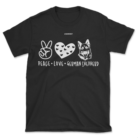 Peace Love German Shepherd Shirt (Men's/Unisex)