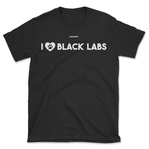 I Heart Black Labs Shirt (Men's/Unisex)